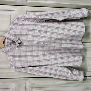 PANHANDLE Slim Western Button Down Pink/Purple/Green Paid Top, Size Medium